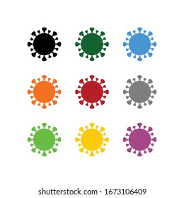 Virus Corona vectors. Corona Virus in Wuhan.corona virus infection.White Background. Vector Illustration.