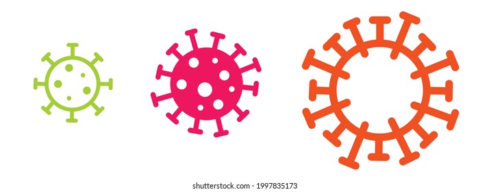 Virus Corona vectors.corona virus infection.White Background. Vector Illustration. Circle virus icons