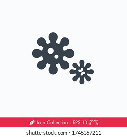 Virus (Coronavirus / COVID-19) Icon / Vector