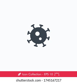 Virus (Coronavirus / COVID-19) Icon / Vector