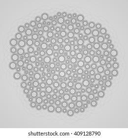Virus. Coronavirus. COVID-19. Sacred Geometry. Universe. Space. Vector illustration