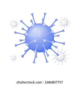 Virus. Coronavirus. Different Kinds of Viruses. Disease germ, pathogen organism. Infection. Medical Illustration. 2019-nCoV disease. COVID-19 outbreaking and Pandemic