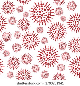 Virus Coronavirus Seamless Pattern Covid 19 Background.
