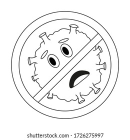 Сorona virus, cover-19, vector illustration, isolated, drawing