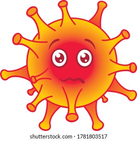 Virus Covid 19 Zeichen. Vektorgrafik.