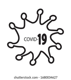 virus covid 19 icon vector.