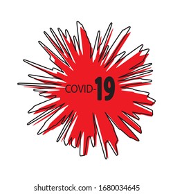 virus covid 19 icon vector.