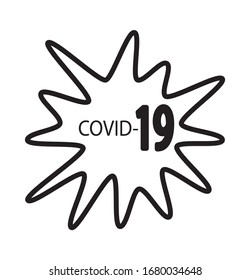 virus covid 19 icon vector.