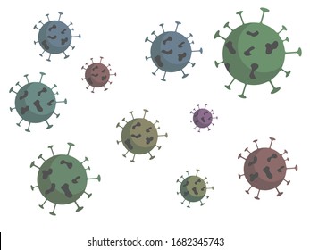The virus covid 19  illustration vector Design on a white background.