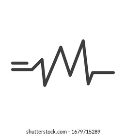 virus covid 19 pandemic rhytm cardiology vector illustration line style icon
