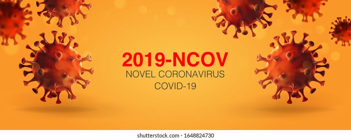 Virus Covid 19-NCP. China epidemic coronavirus 2019-nCoV in Wuhan, Novel Coronavirus (2019-nCoV). nCoV denoted is single-stranded RNA virus.