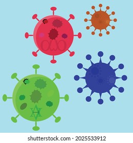 Virus Covid Variant Alpha Vector