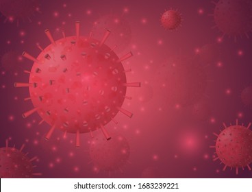 Virus COVID-19 background and Dangerous cells, severe communicable diseases with vector design