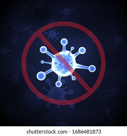 Virus COVID-19 background and Dangerous cells, severe communicable diseases with medicine and vaccine protection
