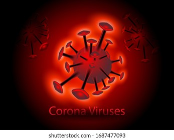 Virus COVID-19 Hintergrund mit Krankheitszellen.Vektorillustration Abbildung eps10.