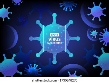 Virus Covid19 Blue Vector Hintergrund EPS10
