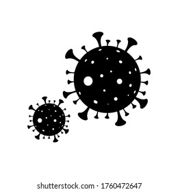 Virus covid-19 caution coronavirus icon flat web sign symbol logo label.