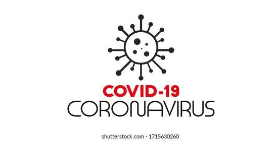 Virus Covid-19 concept inscription. Typography design logo. Coronavirus title - vector illustration. 2019-nCoV.