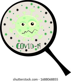 Virus covid-19. image of a Coronavirus. Illustration. vector. cartoon.