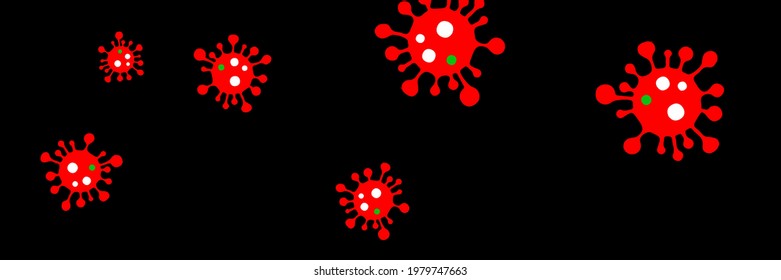 Virus Covid-19 White Test Science Background. Danger Sign Red Pandemic Bright Sick Vibrant Coronavirus Illustration. Quarantine Creepy Healthcare Black Epidemic Horizontal Green Medicine Wallpaper.