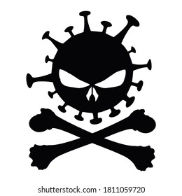 Virus Crossbones Pirate Skull Jolly Roger