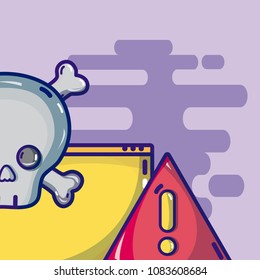 Virus and cybercrime concept
