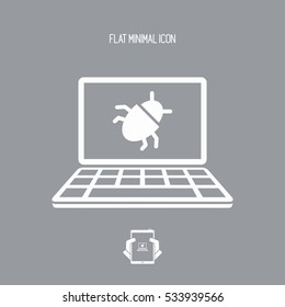 Virus danger - Vector web icon