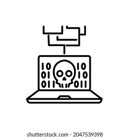 Icono de base de datos de virus, eps 10