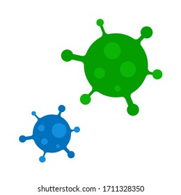 Virus depiction - Flat style vector Illustration depicting a virus