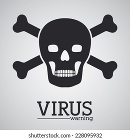 Virus design over gray background, vector illustration