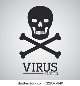 Virus design over gray background, vector illustration