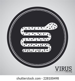Virus design over gray background, vector illustration