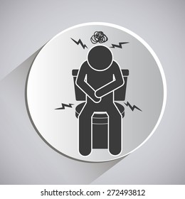 Virus design over grey background, vector illustration