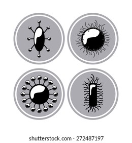 Virus design over white background, vector illustration