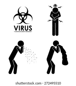 Virus design over white background, vector illustration