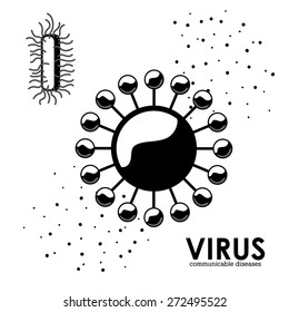 Virus design over white background, vector illustration