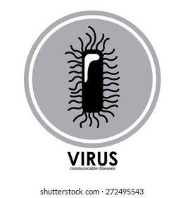 Virus design over white background, vector illustration