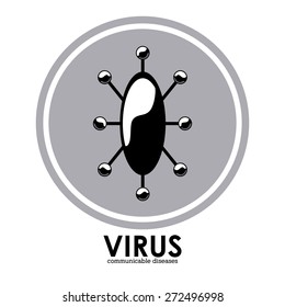 Virus design over white background, vector illustration