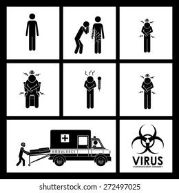 Virus design over white background, vector illustration