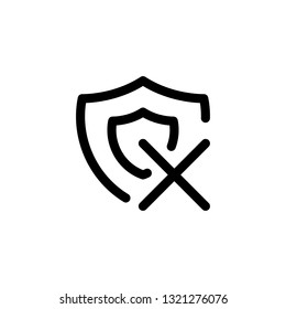 virus detected Icon with line style vector illustration. Security Software