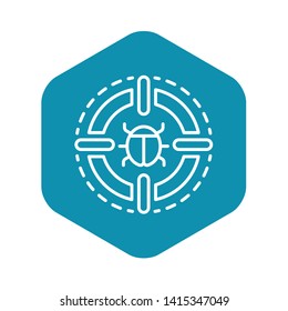 Virus detected icon. Outline virus detected vector icon for web design isolated on white background