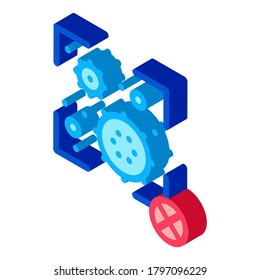 virus detection icon vector. isometric virus detection sign. color isolated symbol illustration