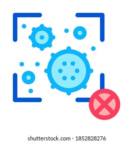 virus detection icon vector. virus detection sign. color symbol illustration