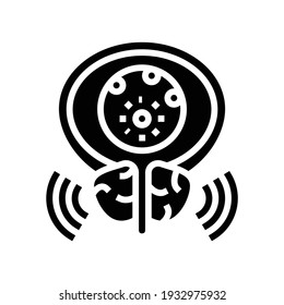 Viruskrankheit Blase-Glyphe Symbol Vektorgrafik. Viruskrankheitszeichen. isoliertes Kontursymbol
