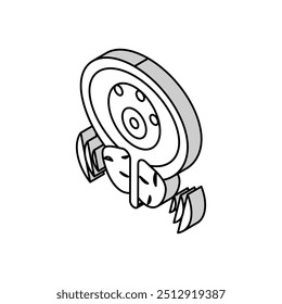 Viruserkrankung Blase isometrischen Symbol Vektor. Viruskrankheit Blasenzeichen. einzelne Symbolgrafik