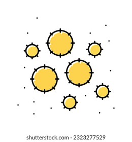 vector de icono de color de la enfermedad de virus. signo de enfermedad por virus. ilustración de símbolo aislado