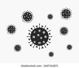 Virus, disease, flu icon. Vector illustration, flat design.