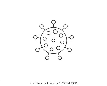 Virus, disease, flu icon. Vector illustration, flat design.