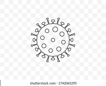Virus, disease, flu icon. Vector illustration, flat design.