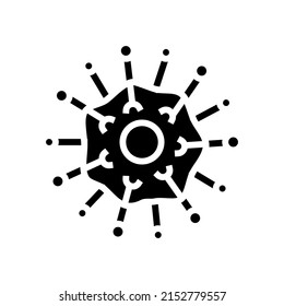 vector de icono de glifos de enfermedad de virus. signo de enfermedad por virus. símbolo de contorno aislado ilustración negra
